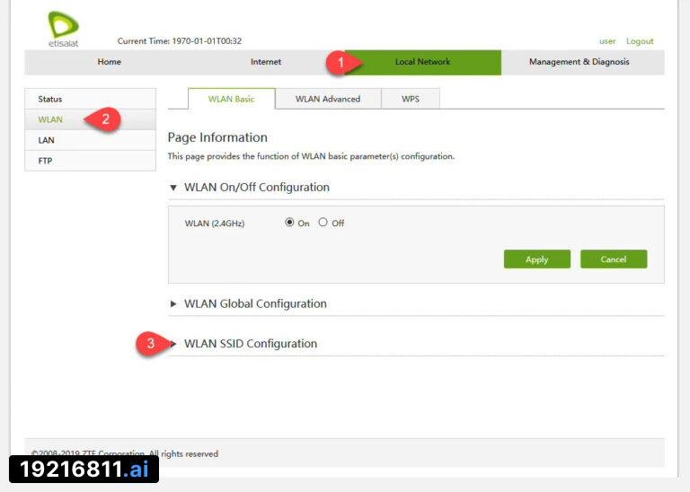 كيفية اخفاء شبكة الواي فاي اتصالات Etisalat