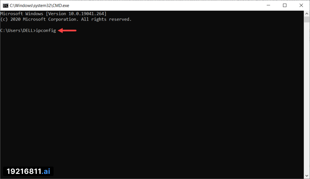 نافذة موجه الأوامر Command Prompt
