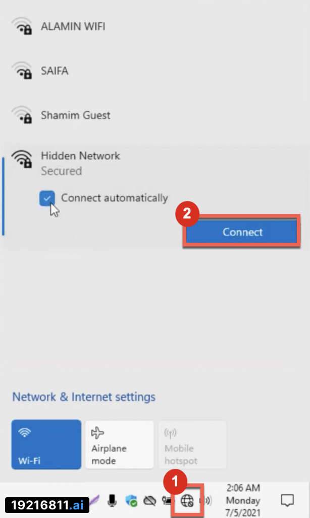 كيفية الإتصال بشبكة Wi-Fi مخفية ويندوز 10 / 11